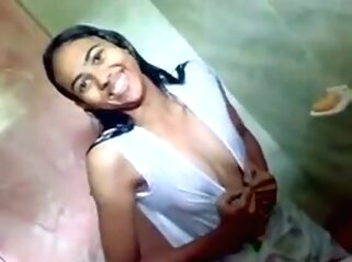 asian shower indian legal age teenager 18+ in shower with her bf amateur
