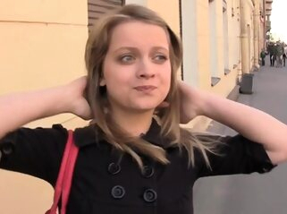 blowjob cuckold Tempting russian blonde girlie Meggy destroyed by monster blonde