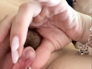 milf close-up Nipple Sucking while Playing with my HUGE Clit amateur