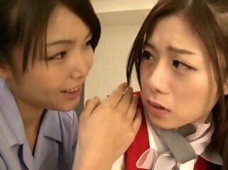 asian lesbian Lesbo Janitor Chijo Molester two brunette
